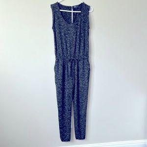 Gap Black Heathered Jumpsuit with Pockets